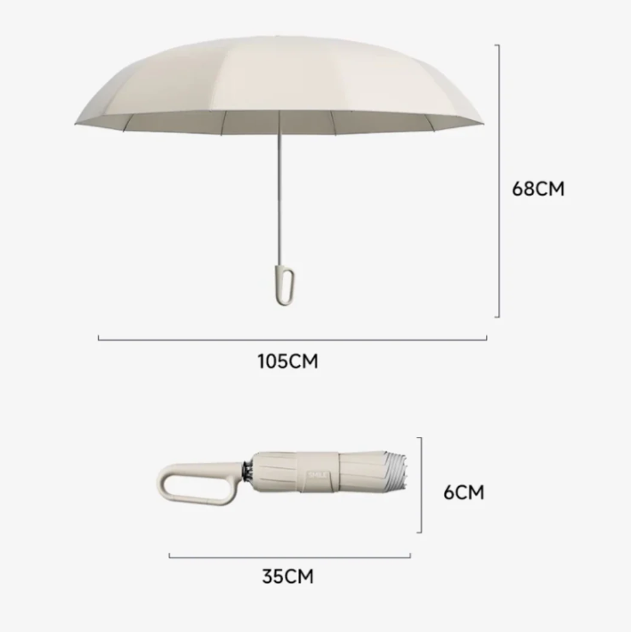 Stormproof Umbrella with Reflective Edge for Enhanced Visibility & Durability - Wind-Resistant Design