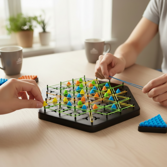 Strategy Board Game – Foldable, Family-Friendly & Triangle Chess Style