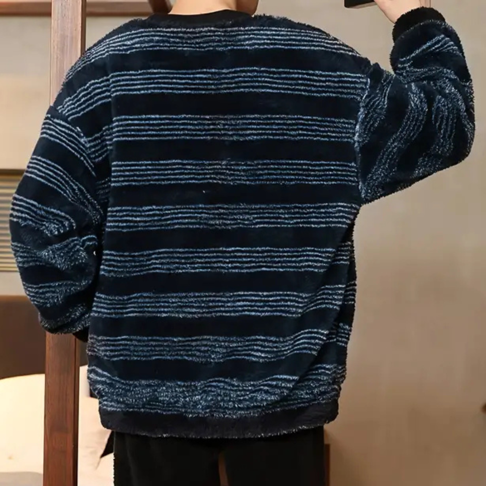 Striped Men's Sweater with Comfortable Fit - Dorian