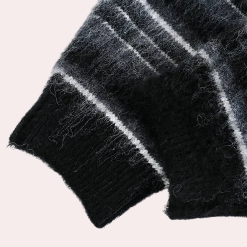 Striped Men's Sweater with Comfortable Fit - Dorian