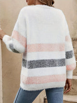 Striped V-Neck Cardigan for Women - Luna