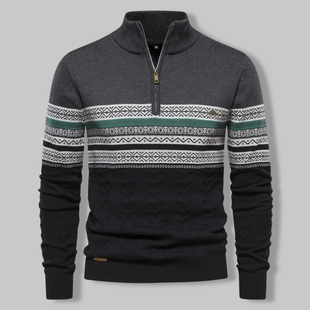 Striped Zip Sweater - SummitZip - 5