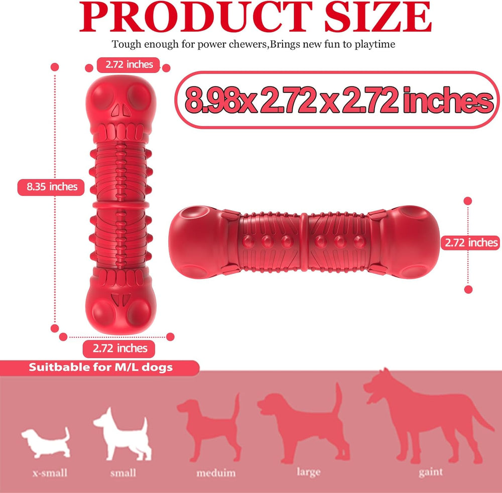 Durable Strong Rubber Chew Toy for Aggressive Chewers - Perfect for Dogs of All Sizes