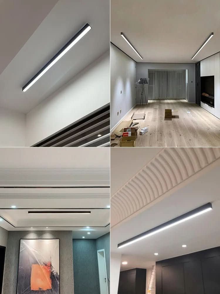LED Linear Ceiling Light – Slim Aluminum, 60–200cm Lengths & Flicker-Free