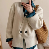 Stylish Beige Knitted Cardigan for Women - Vera