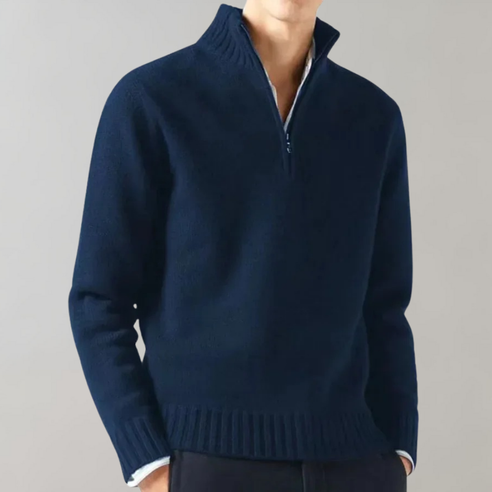 Stylish Half-Zip Men's Sweater - Ethan - 5