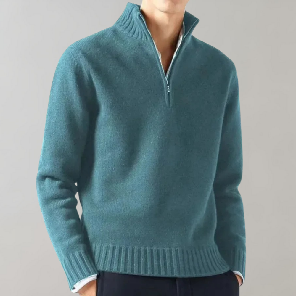 Stylish Half-Zip Men's Sweater - Ethan - 4