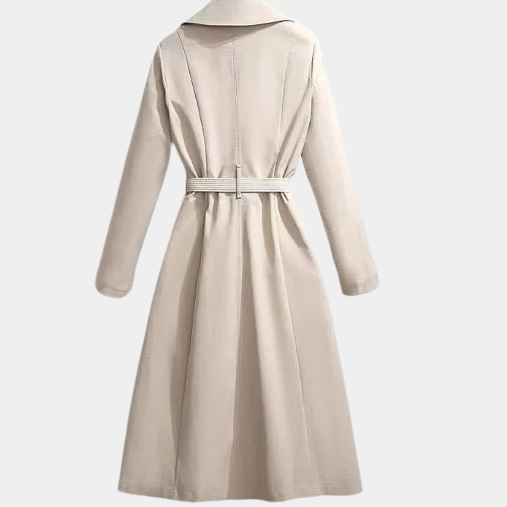 Stylish Ladies Trench Coat with Belt - Noa