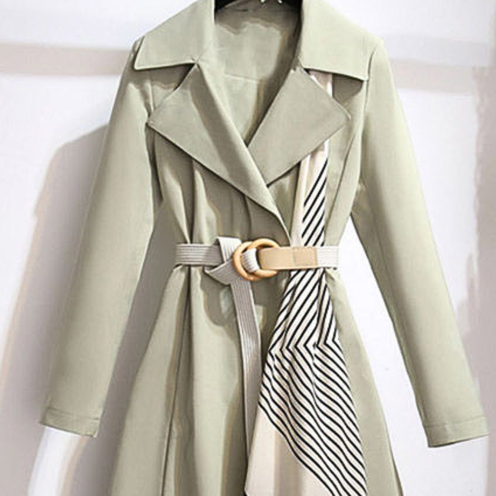 Stylish Ladies Trench Coat with Belt - Noa