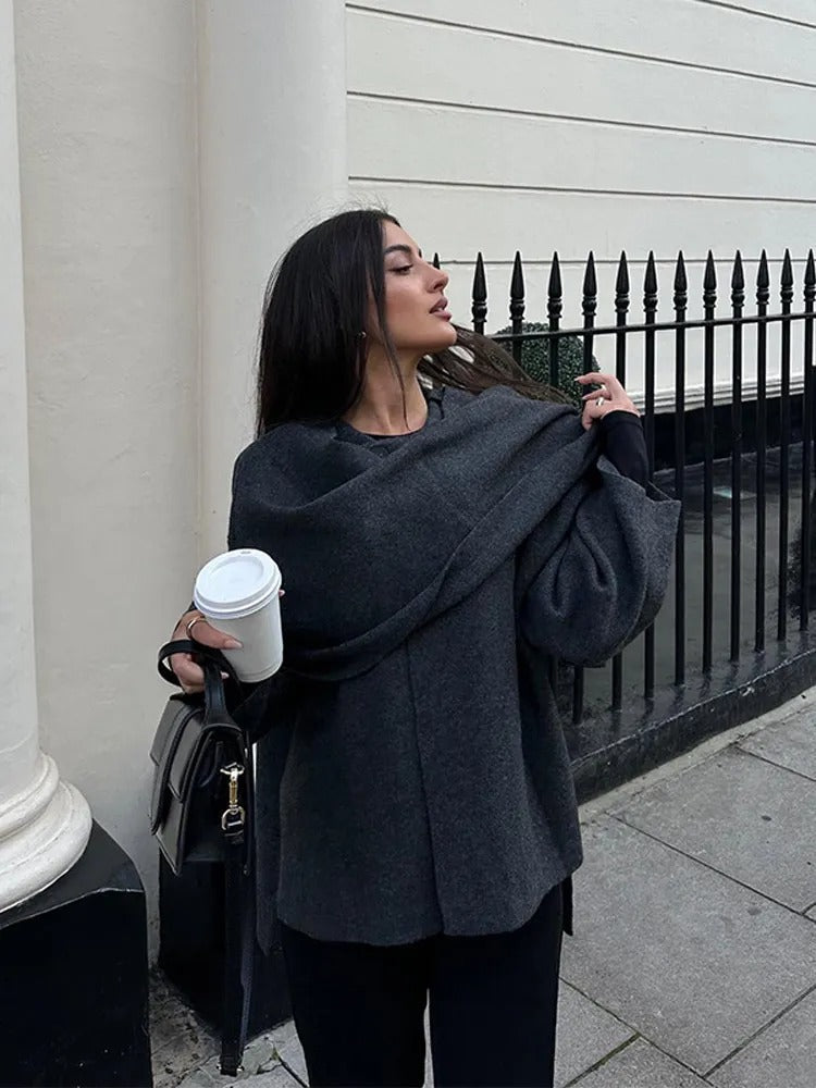 Stylish Ladies Winter Poncho - Ella