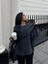 Stylish Ladies Winter Poncho - Ella