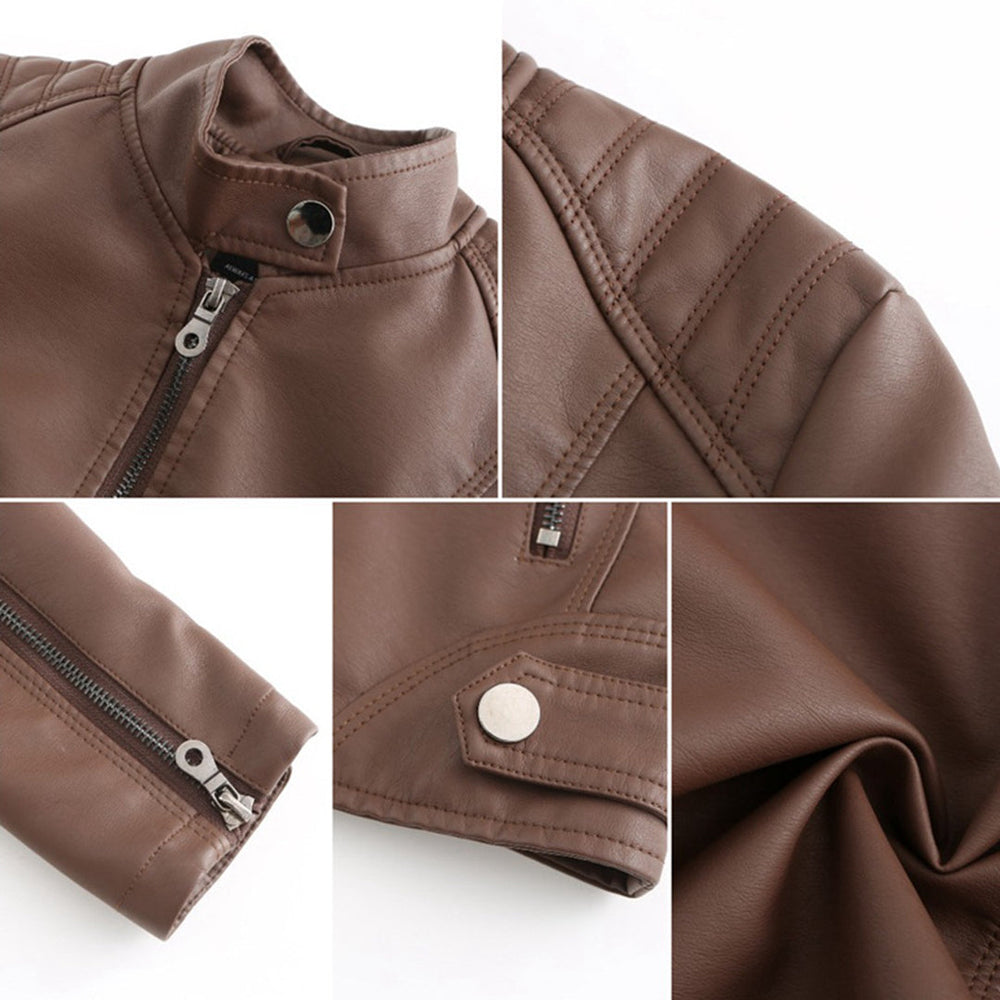 Stylish Leather Ladies' Jacket - Romy
