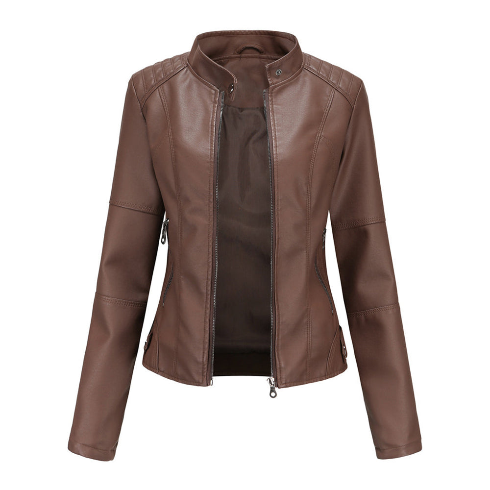 Stylish Leather Ladies' Jacket - Romy