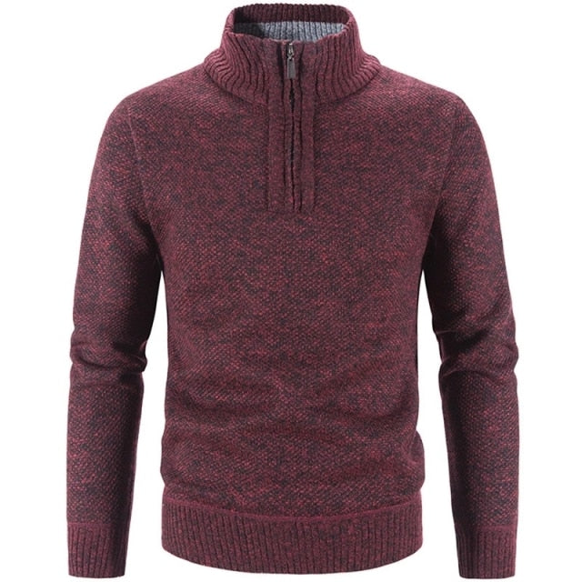 Stylish Men's Sweater with Half Zip - SummitCraft - 2
