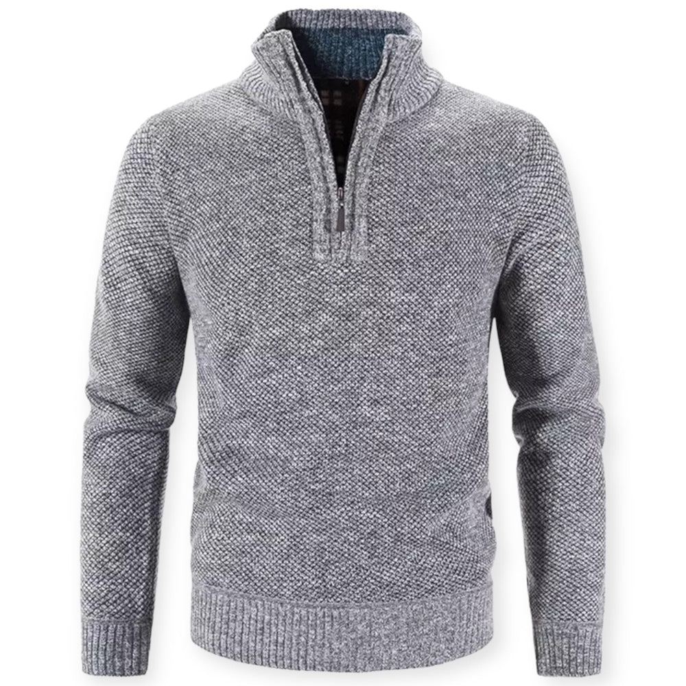 Stylish Men's Sweater with Half Zip - SummitCraft