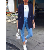 Stylish Mid-length Women's Blazer - Ava