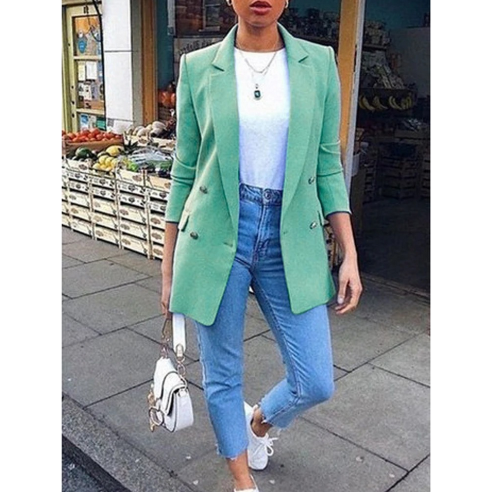 Stylish Mid-length Women's Blazer - Ava