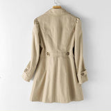 Stylish Mid-Length Women's Trench Coat - Victoria