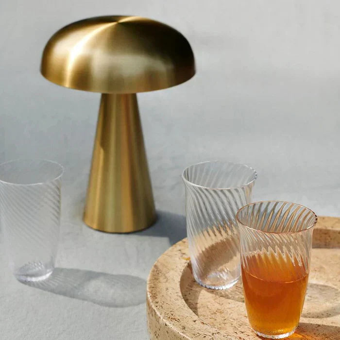 Cordless LED Mushroom Table Lamp – Rechargeable, 3 Brightness Levels, Warm 3000K