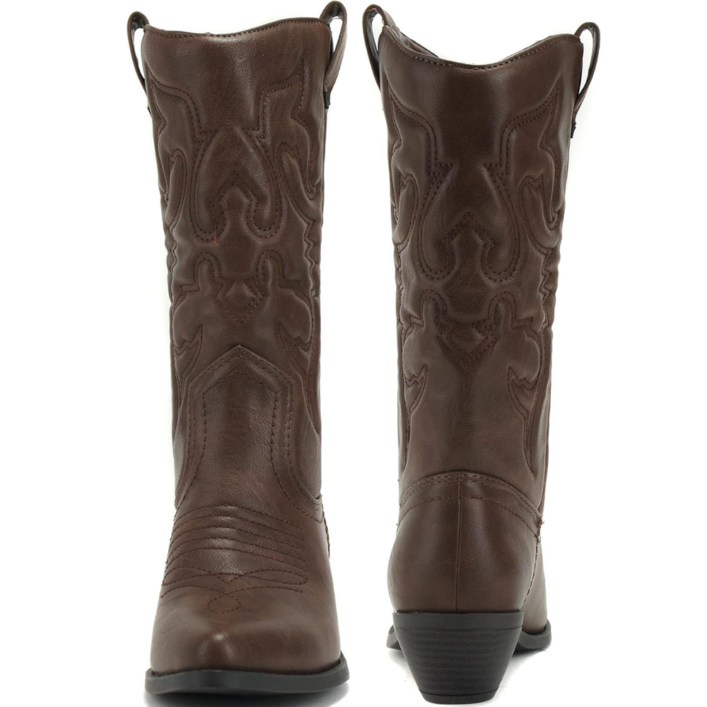 Gracia Stylish Western Pointed Cowboy Boots for Men & Women - Trendy Leather Footwear
