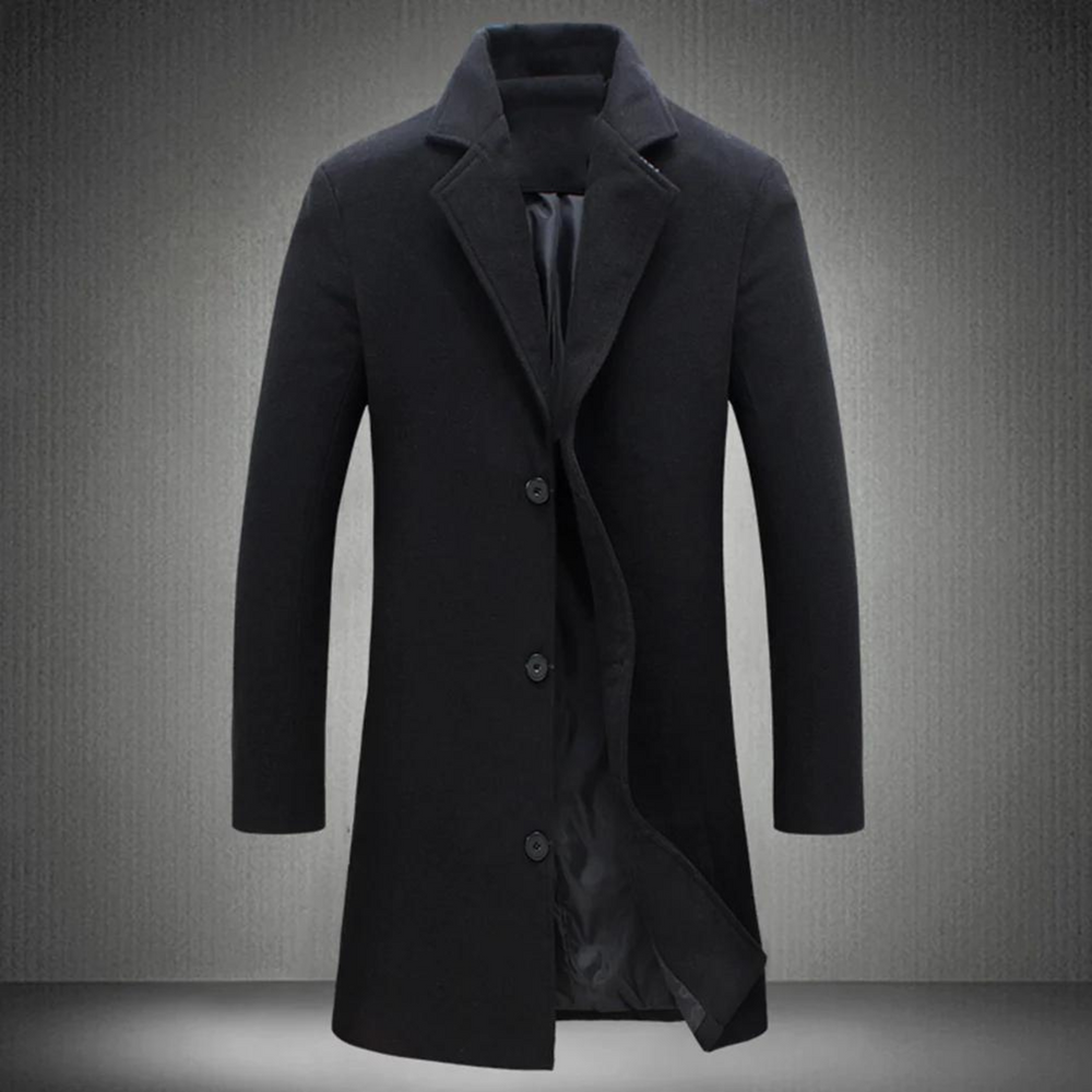 Stylish Wool Men's Coat - Maxwell
