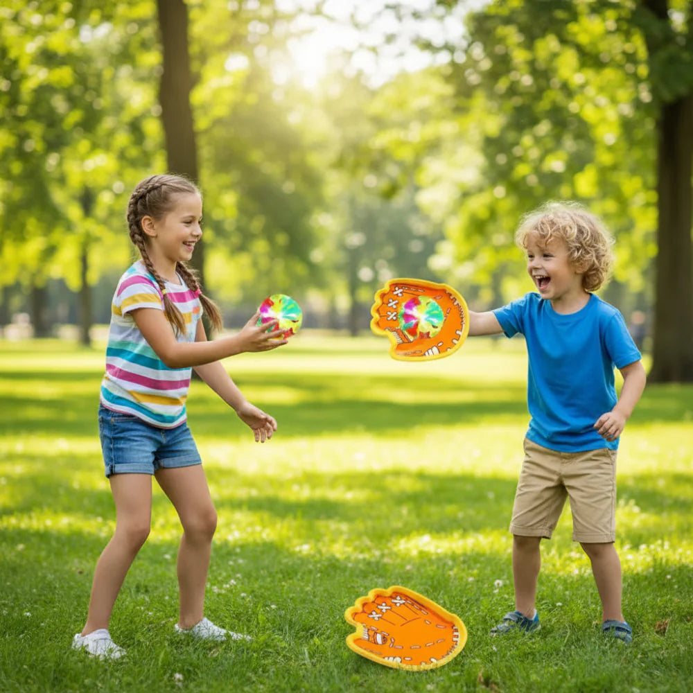 Suction Cup Catch Gloves – Interactive Ball Toy with Glow Option for Kids