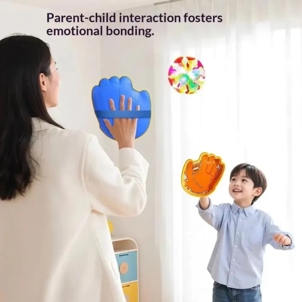Suction Cup Catch Gloves – Interactive Ball Toy with Glow Option for Kids