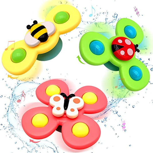 3-Pack Suction Cup Spinner Toys