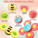 3-Pack Suction Cup Spinner Toys - Fun and Engaging for Kids | Ideal for Bath Time & Playtime