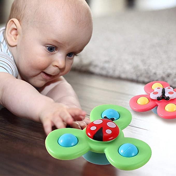 3-Pack Suction Cup Spinner Toys - Fun and Engaging for Kids | Ideal for Bath Time & Playtime