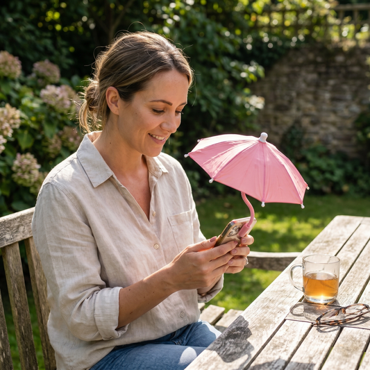 Phone Sun Shade Umbrella – Adjustable Gooseneck, Magnetic & Hands-Free