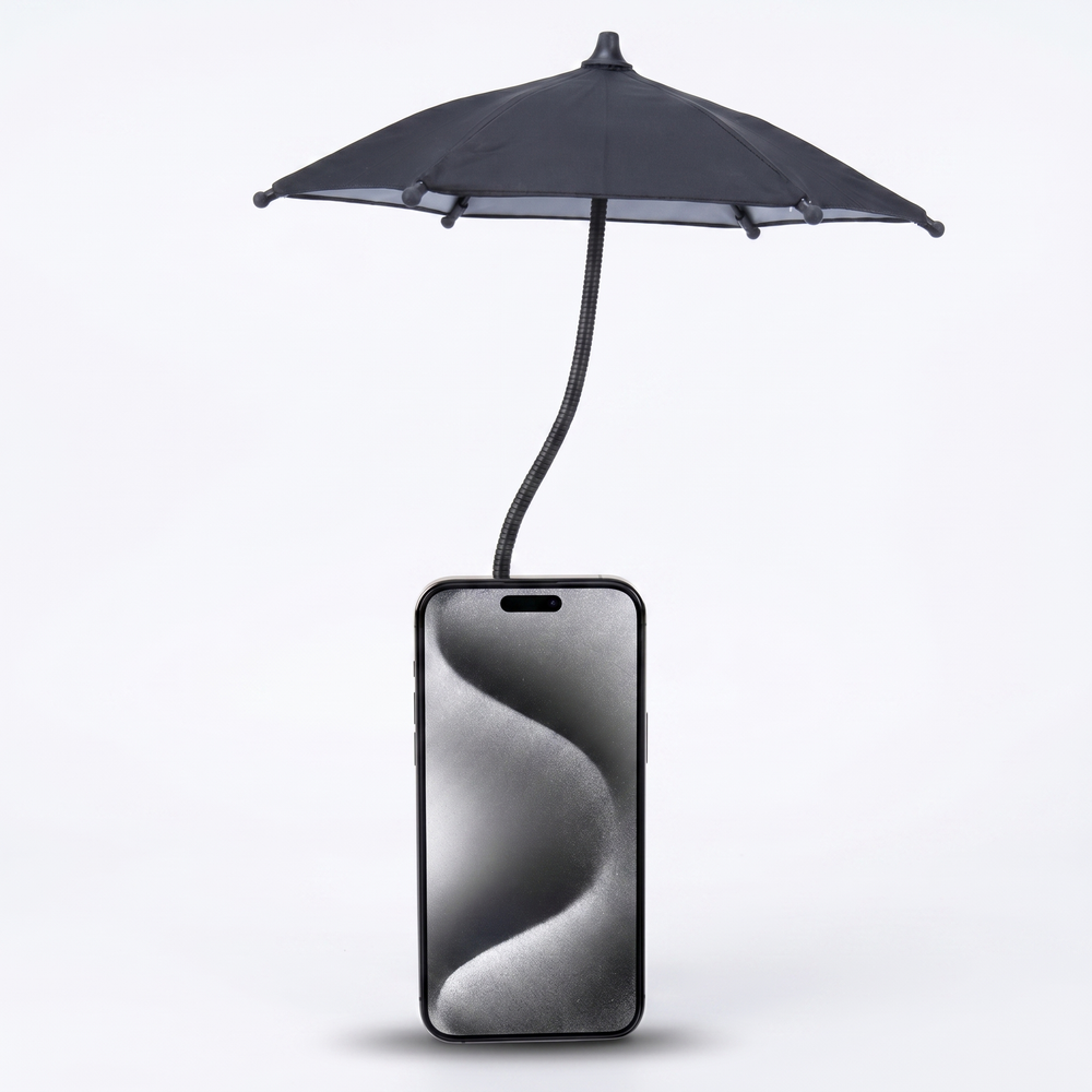 Phone Sun Shade Umbrella – Adjustable Gooseneck, Magnetic & Hands-Free