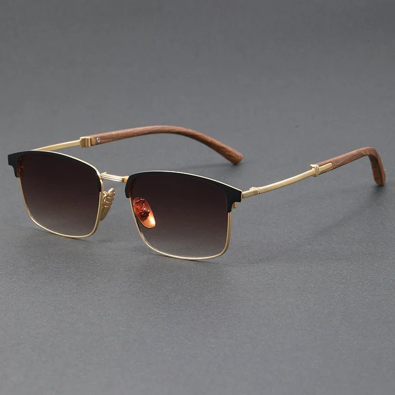 Browline Sunglasses – Half-Frame, Polarized UV400 Protection, Classic Style