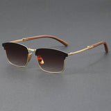 Browline Sunglasses – Half-Frame, Polarized UV400 Protection, Classic Style