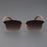 Browline Sunglasses – Half-Frame, Polarized UV400 Protection, Classic Style