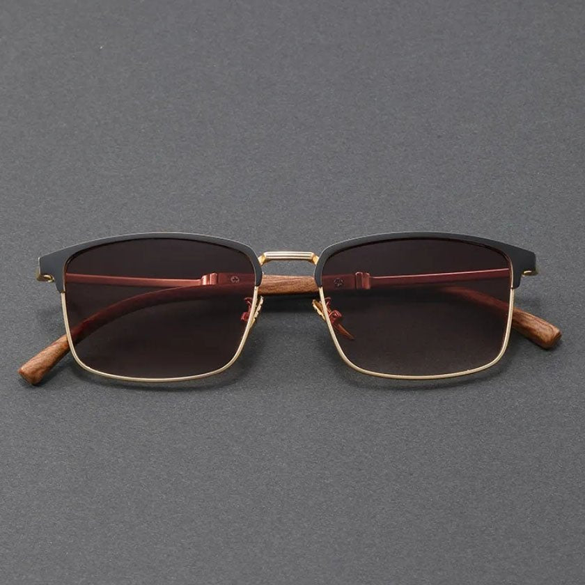 Browline Sunglasses – Half-Frame, Polarized UV400 Protection, Classic Style