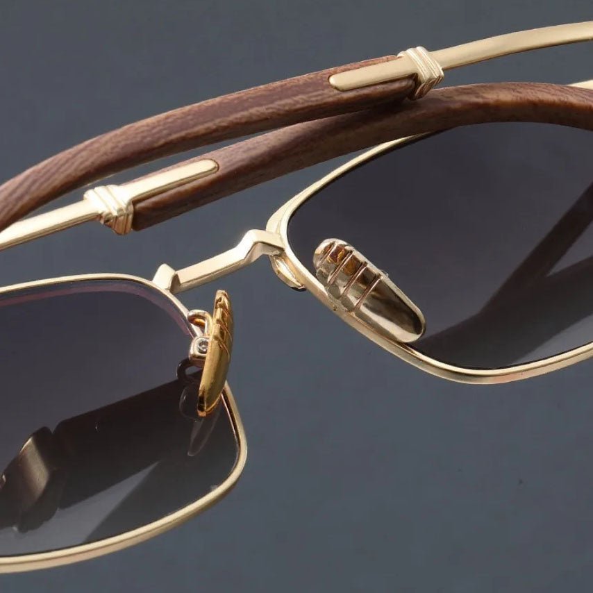 Browline Sunglasses – Half-Frame, Polarized UV400 Protection, Classic Style