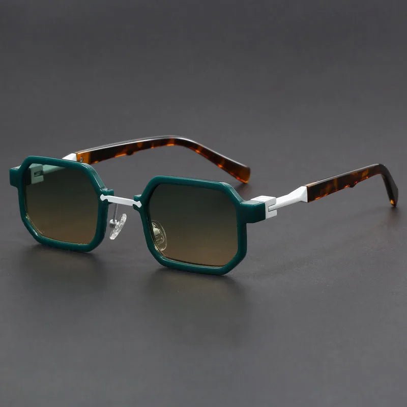 Octagon Sunglasses – Matte Acetate Frame, Geometric Style, UV Protection