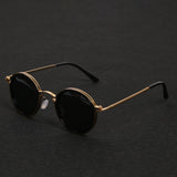 Polarized Round Sunglasses – Gold Frame, Metal Temples, Unisex Style