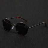 Polarized Round Sunglasses – Gold Frame, Metal Temples, Unisex Style