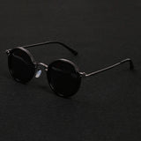 Polarized Round Sunglasses – Gold Frame, Metal Temples, Unisex Style