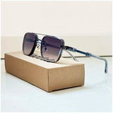Aviator Sunglasses – Gold Titanium Frame, Gradient Lenses & Retro Style