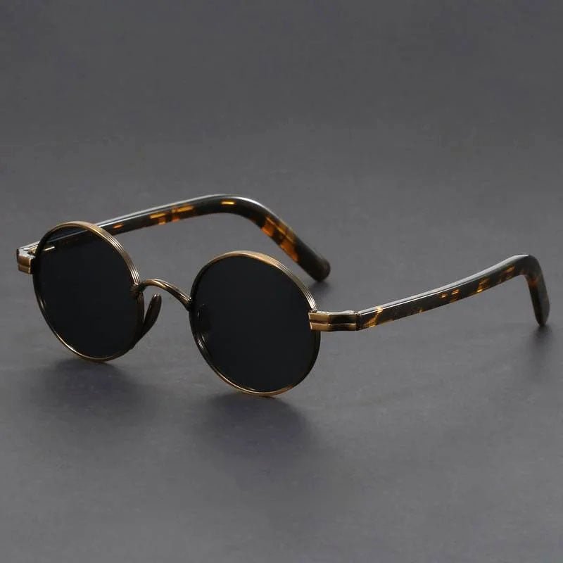 Round Sunglasses – Retro Metal Frame, Tortoiseshell Accents & UV400 Protection