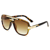 Men's Aviator Sunglasses – Square Frame, Acetate Construction & Gradient UV400 Protection