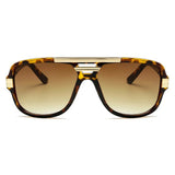Men's Aviator Sunglasses – Square Frame, Acetate Construction & Gradient UV400 Protection