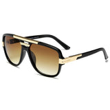 Men's Aviator Sunglasses – Square Frame, Acetate Construction & Gradient UV400 Protection