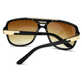 Men's Aviator Sunglasses – Square Frame, Acetate Construction & Gradient UV400 Protection