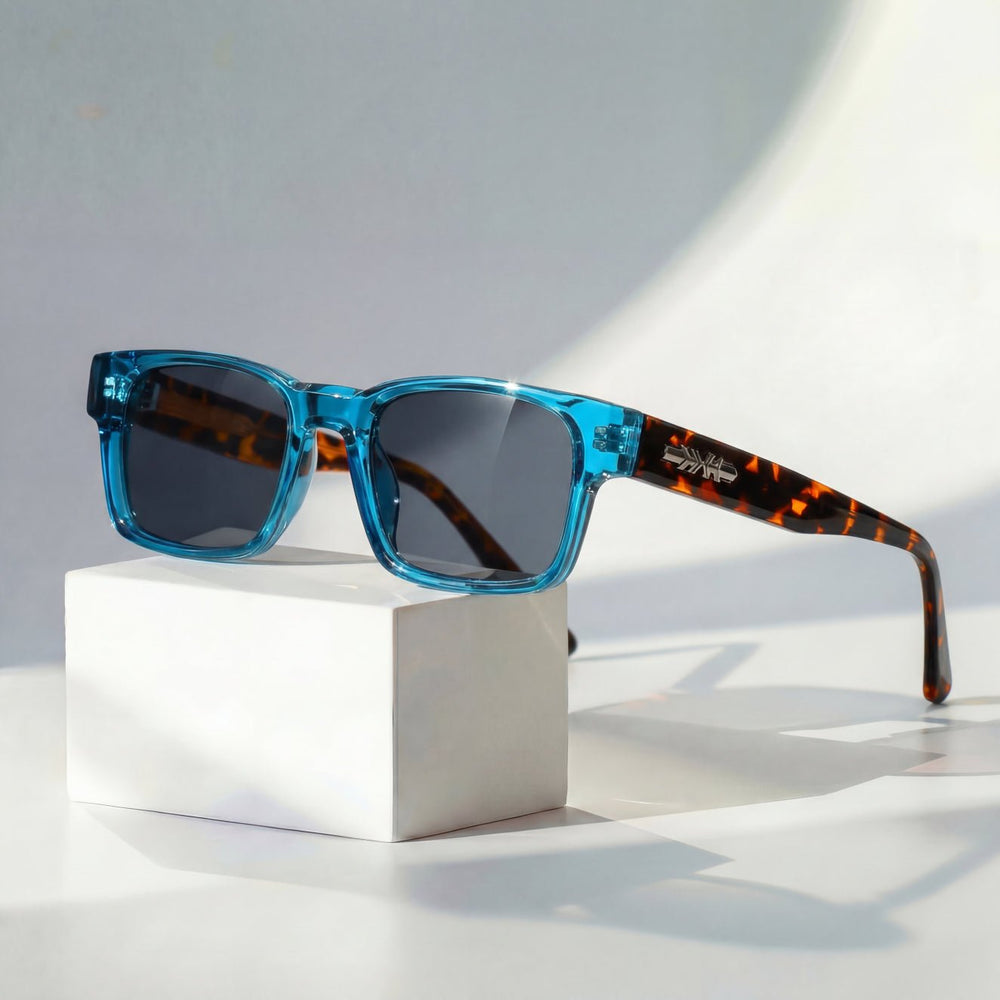 Square Sunglasses – Tortoiseshell Acetate Frame, UV400 Protection, Unisex