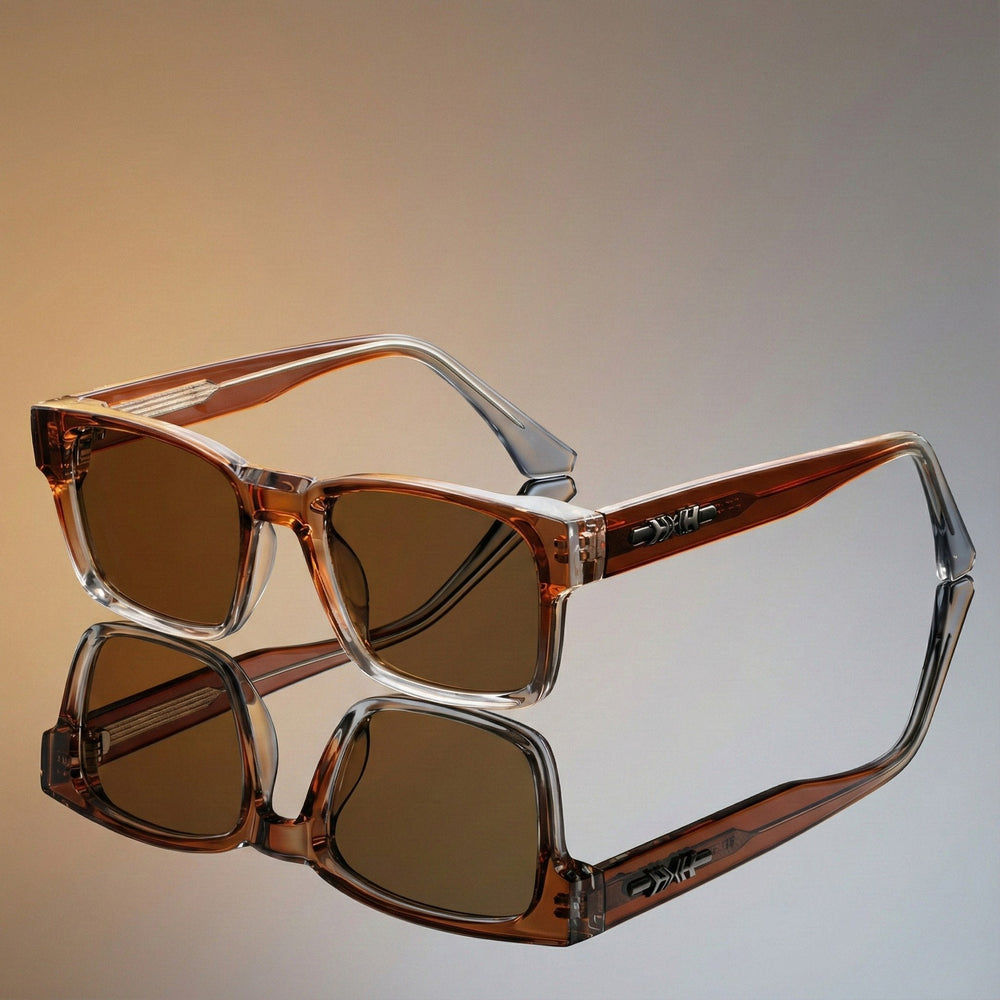 Square Sunglasses – Tortoiseshell Acetate Frame, UV400 Protection, Unisex