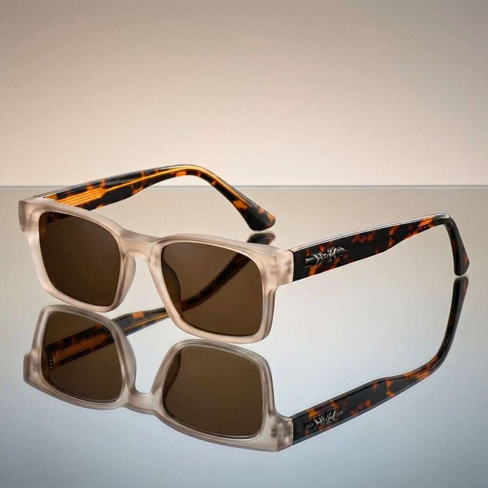 Square Sunglasses – Tortoiseshell Acetate Frame, UV400 Protection, Unisex